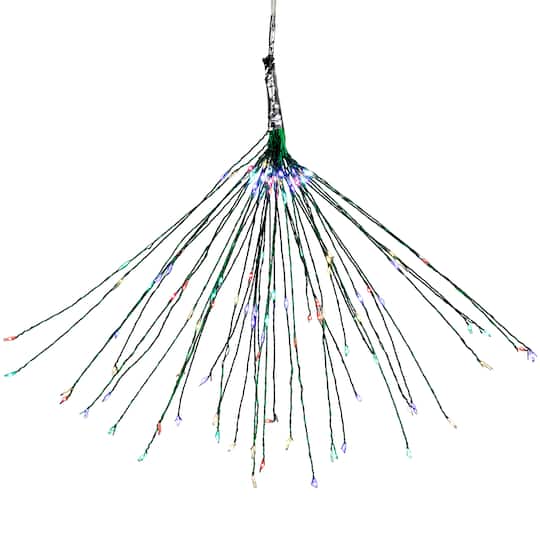 Northlight 20" Led Firework Green Branch Decoration Multi-Color String Lights, One Size, Green